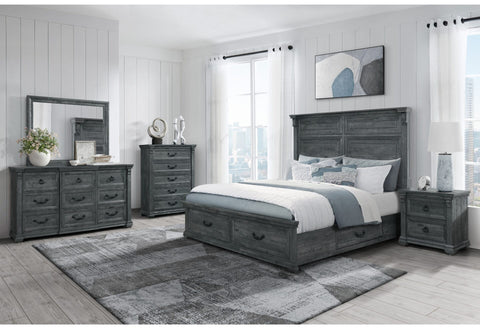Grey Queen Bed