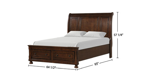 King storage bed with drawers