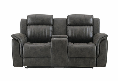 GREY RECLINING SOFA/RECLINING LOVESEAT/GLIDER RECLINER